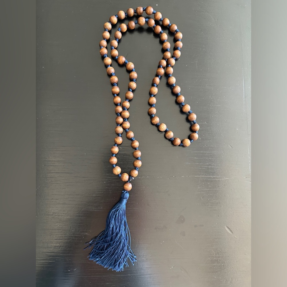 36” Wooden bead necklace